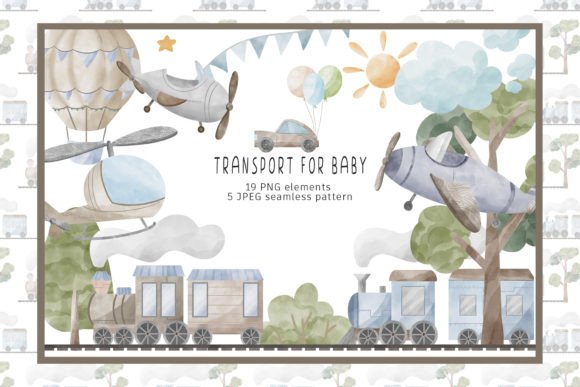 Download Watercolor Transport for Baby Clipart - Premium Resources