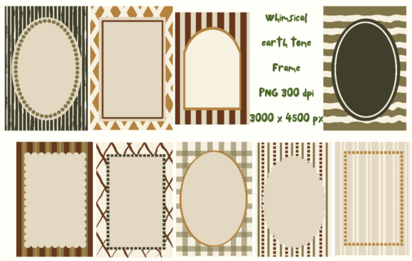 Download Whimsical Earth Tone Frame Clipart - Premium Resources