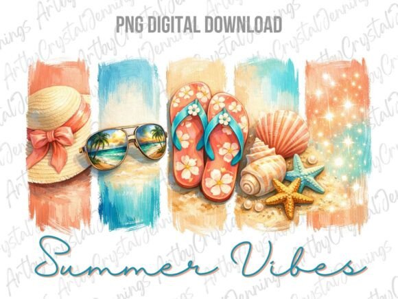 Download Summer Vibes Ocean Beach Brushstroke PNG - Brush Collection