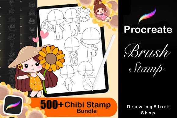 Download 500+Chibi Stamp Brushes,Chibi Body Guide - Brush Collection
